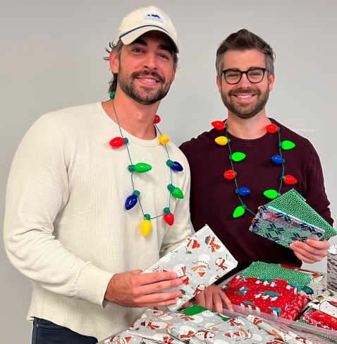 Nick and Michael Camarda, the founders of The Camarda Bookcase