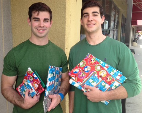 Nick and Michael Camarda, the founders of The Camarda Bookcase